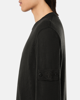 Stone Island 566FC LIGHT PURE RWS WOOL GHOST Sweater Black