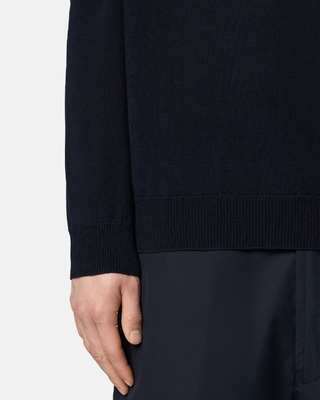 Stone Island 5100066 Light RWS Wool Ghost Sweater Navy Blue