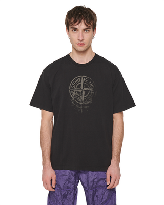 Stone Island 2RC87 Logo Fade T-shirt Black