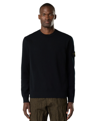 Stone Island 5100001 STRETCH RWS WOOL Sweater Black
