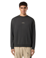 Crewneck Sweatshirt 'Industrial Four' Print Lead Grey