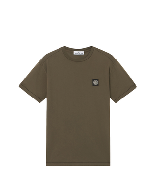 Stone Island 2100039 60/2 COTTON JERSEY T-Shirt Compass Logo Patch Military Green