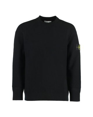 Stone Island 534A4 STRETCH RWS WOOL Sweater Black