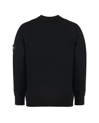 Stone Island 534A4 STRETCH RWS WOOL Sweater Black
