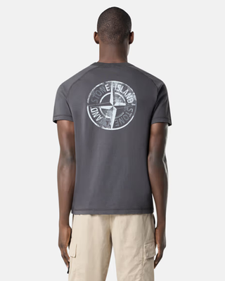 Stone Island 2100020 Organic Cotton 'Institutional One' print T-Shirt Grey