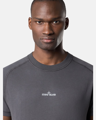 Stone Island 2100020 Organic Cotton 'Institutional One' print T-Shirt Grey
