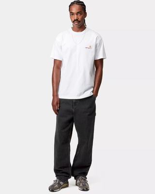 Carhartt Wip Single Knee Pants Stone Washed Black