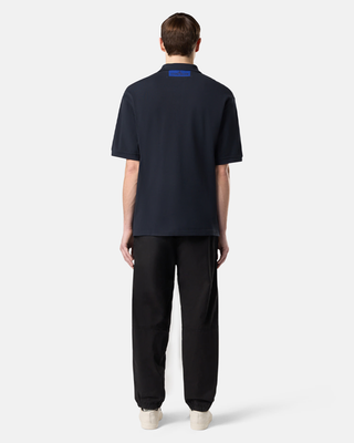 Stone Island 2200002 50/2 ORGANIC COTTON PIQUE Short-sleeve Polo Shirt Navy Blue