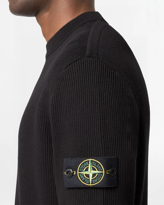 Stone Island 5100054 RIBBED SOFT ORGANIC COTTON Sweater Black