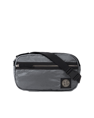 Stone Island 9200016 COATED NYLON METAL IN ECONYL® Belt Bag Pearl Grey