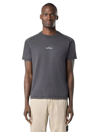 Stone Island 2100020 Organic Cotton 'Institutional One' print T-Shirt Grey