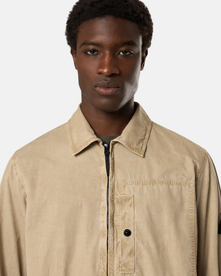 Stone Island 1200032 Zipped Cotton Jacket Beige