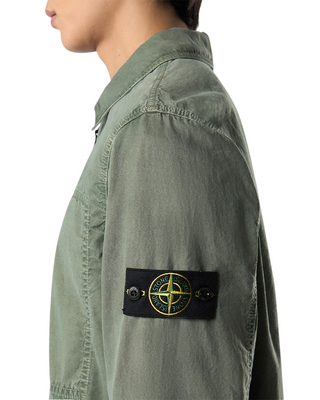 Stone Island 1200032 Zipped Cotton Jacket Musk Green