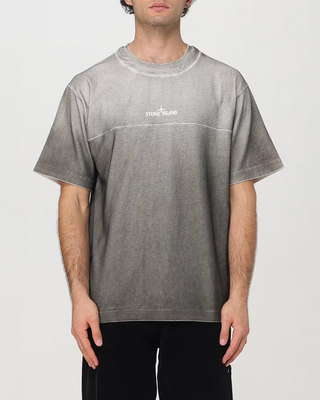 Stone Island 215T2 Logo Patch Gradient Crewneck T-Shirt Grey