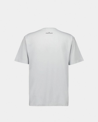 Stone Island 2RC89 30/1 Cotton Jersey 'Gradient Compass' Print T-Shirt Grey