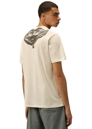 C.P. Company 30/1 Jersey Back Goggle T-Shirt Gauze White 18CMTS030A005100W