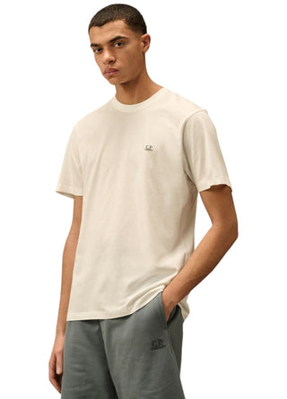 C.P. Company 30/1 Jersey Back Goggle T-Shirt Gauze White 18CMTS030A005100W