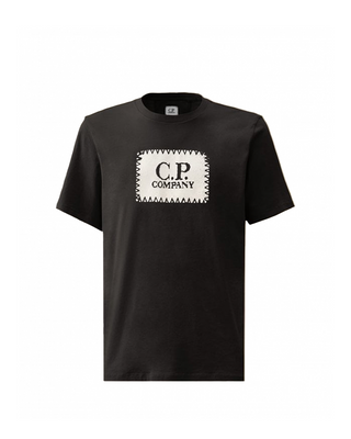 C.P. Company Logo Label T-Shirt Black 18CMTS029A005100W