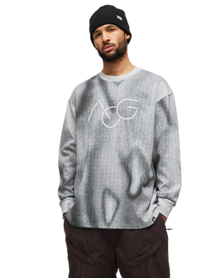 Nike ACG Allover Print Long Sleeve Tee Grey DV9664-025
