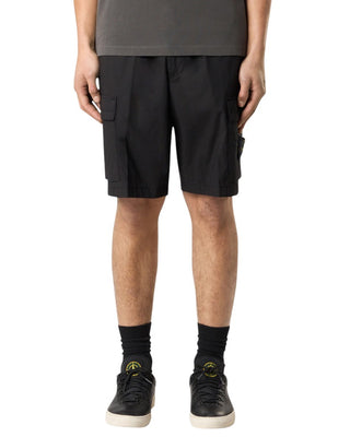Stone Island L100L08 STRETCH COTTON TELA 'PARACADUTE Cargo Bermuda Shorts Black