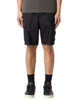 STRETCH COTTON TELA 'PARACADUTE Cargo Bermuda Shorts Black