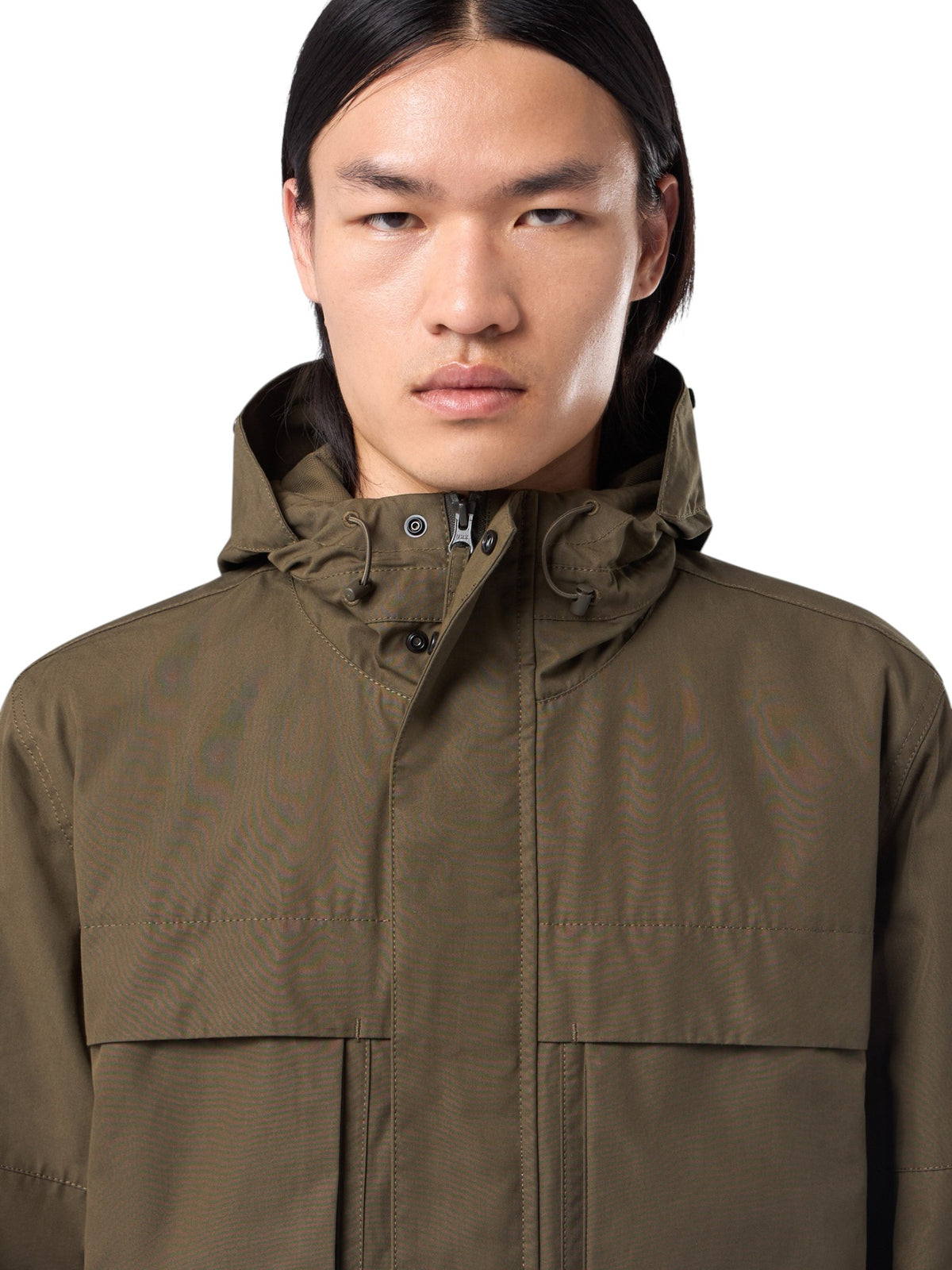 Stone Island 452F1 Weatherproof Cotton Canvas Ghost Cargo Jacket Military Green
