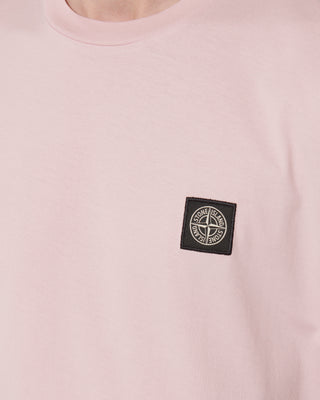 Stone Island 24113 Logo Patch T-shirt Pink