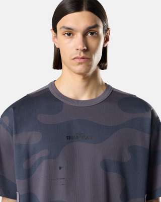 Stone Island 2100016 STRUCTURED MERCERISED JERSEY T-Shirt Blue Grey