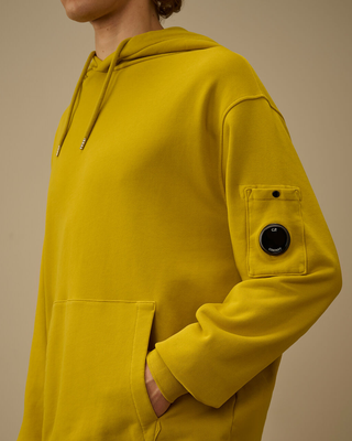 C.P. Company Lens Cotton Hoodie Antique Moss Yellow 20CMSS037A110044R