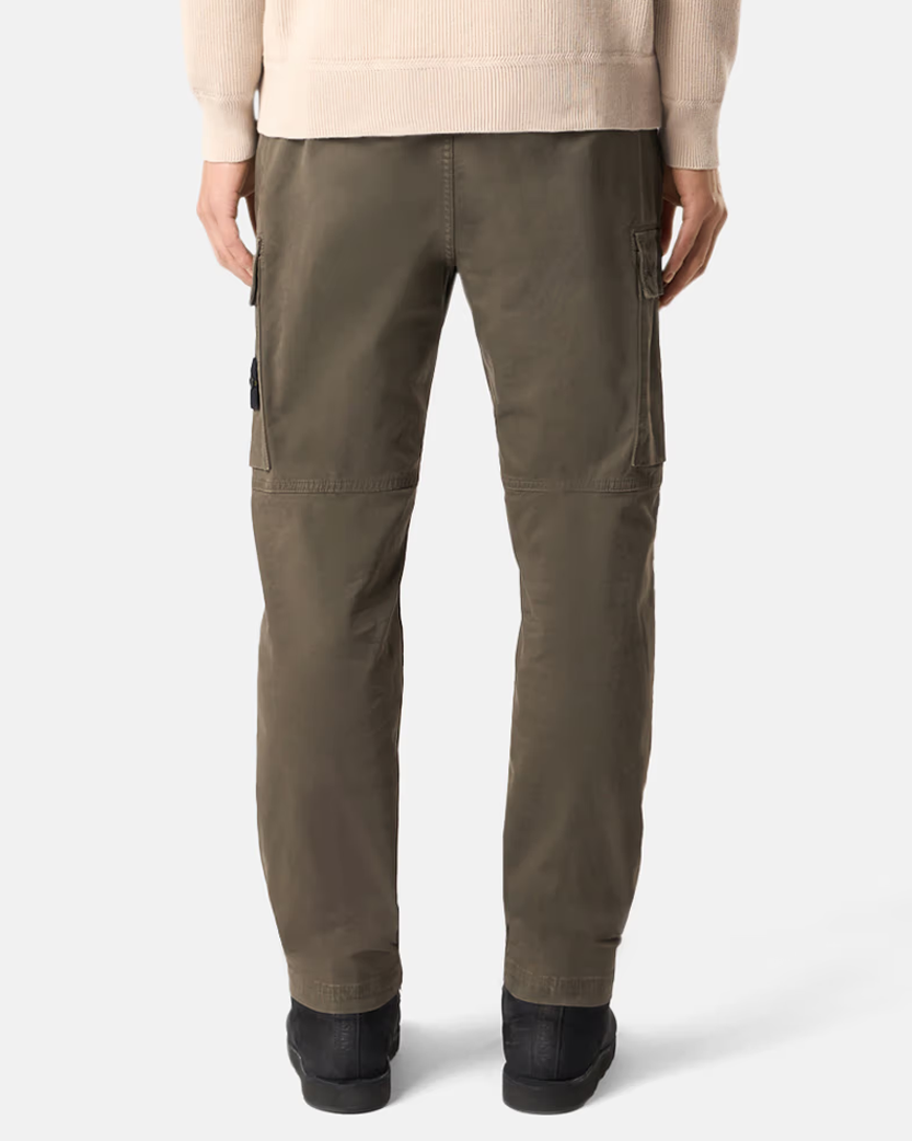 Stone Island 3100304 SUPIMA Cotton Twill Stretch-TC Cargo Pants Green