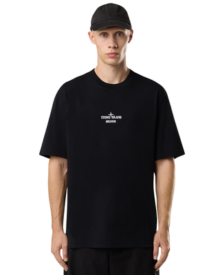 Stone Island 2100037 ORGANIC COTTON JERSEY T-shirt 'Archivio' Print Black