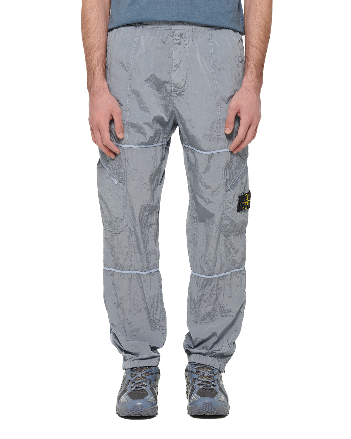 Stone Island 31719 Nylon Metal Loose Fit Cargo Pants Light Blue