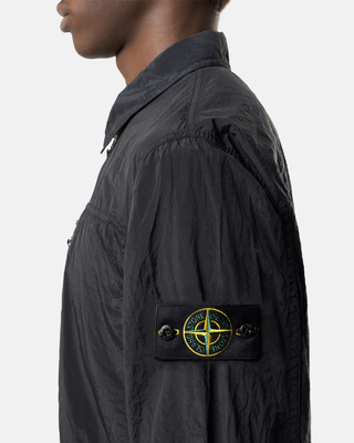 Stone Island 1200038 NYLON METAL IN ECONYL® Zip Overshirt Black