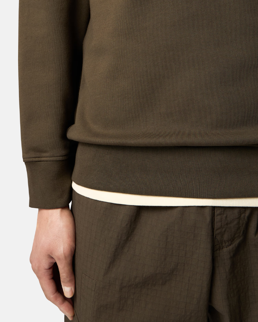 Stone Island 6100044 Organic Cotton Fleece Sweatshirt Military Green