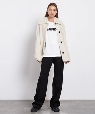 Jil Sander Logo Print Long Sleeve T-shirt White