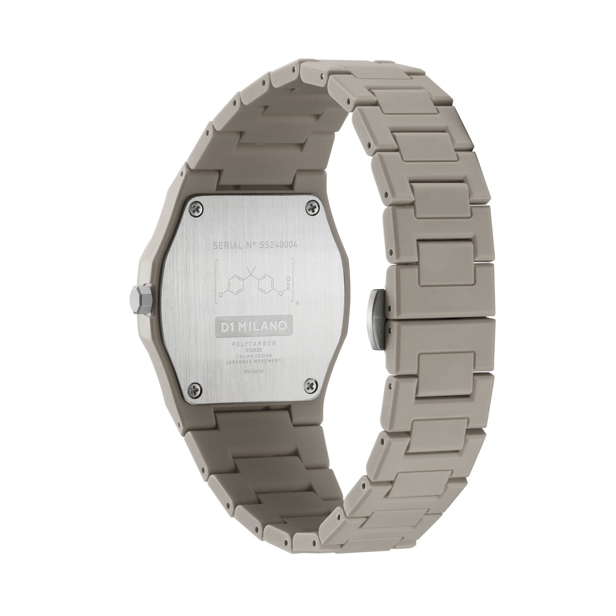 D1 Milano Polycarbon Bracelet 37 mm Ecru PCBU06