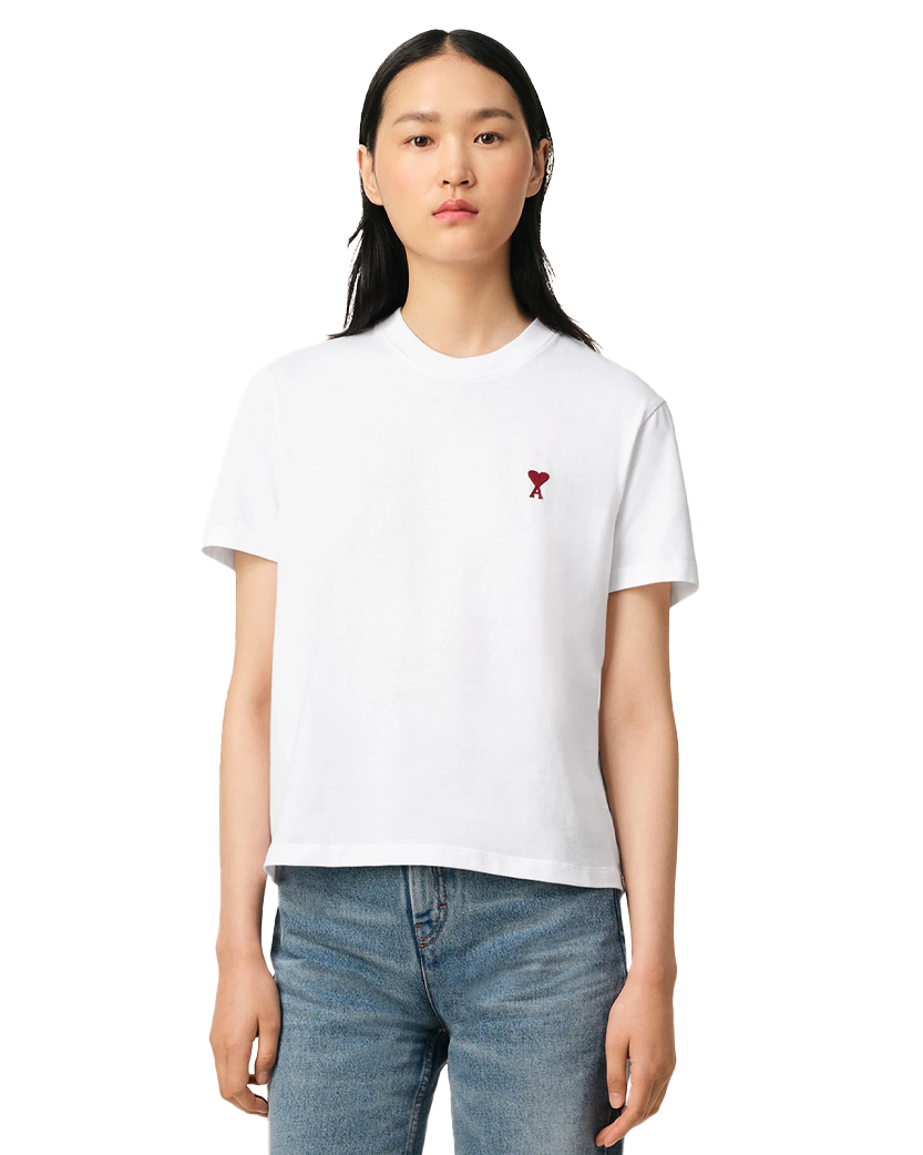 Ami Paris Cotton Ami de Coeur T-Shirt White