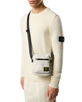 Stone Island 9200011 RESIN TREATED CORDURA Pouch Bag Ivory