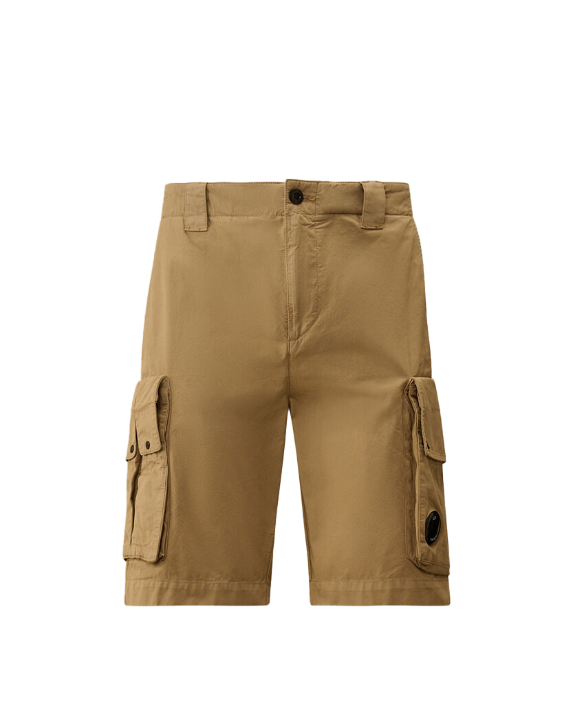 C.P. Company Cotton Gabardine Cargo Shorts Beige 18CMBE315A110340O