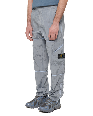 Stone Island 31719 Nylon Metal Loose Fit Cargo Pants Light Blue