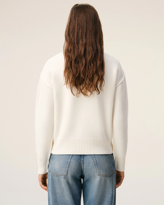 Ami Paris ADC Crewneck Wool Sweater White / Red