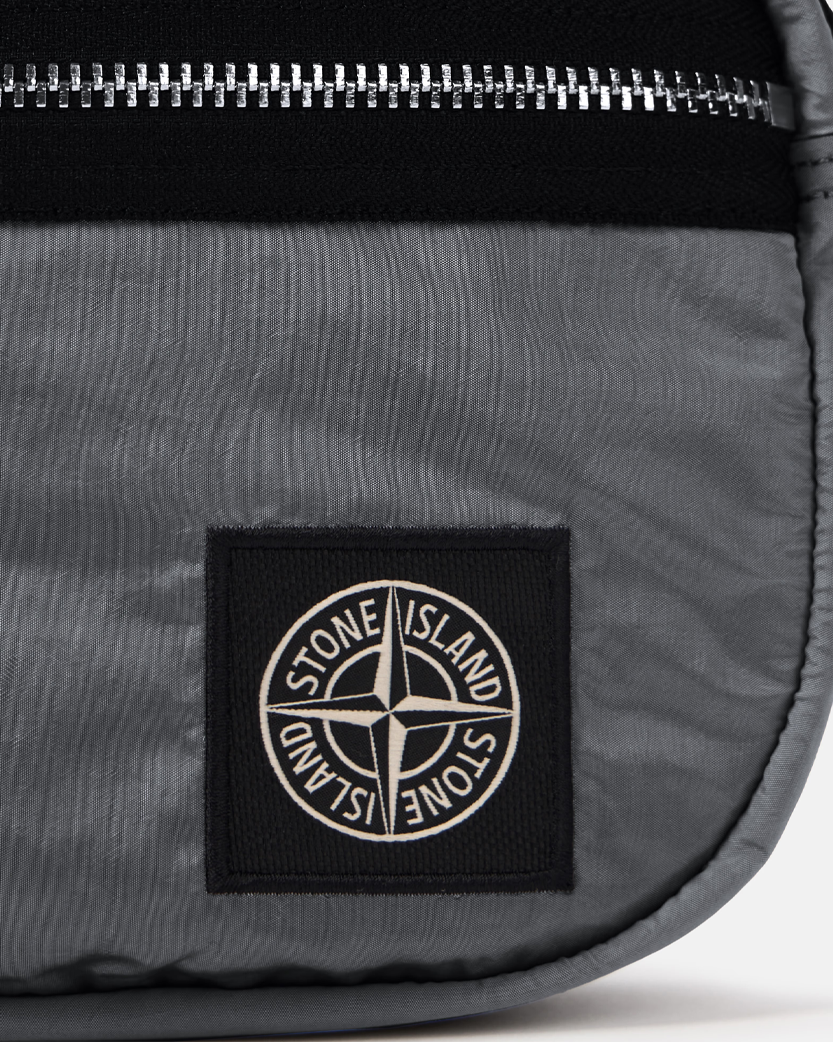 Stone Island 9200016 COATED NYLON METAL IN ECONYL® Belt Bag Pearl Grey
