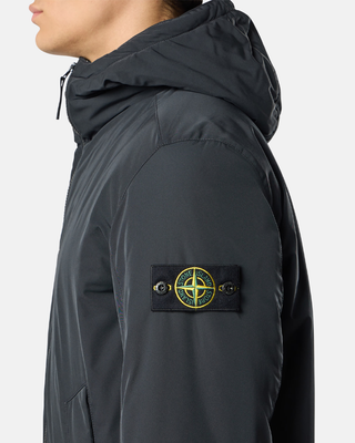 Stone Island 4100047 MICRO TWILL Padded Hooded Jacket Black