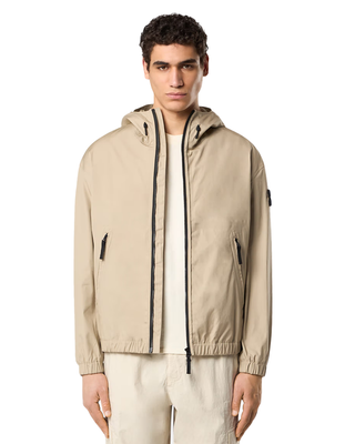 Stone Island 4100079 SUPIMA Cotton Canvas Hooded Jacket Beige