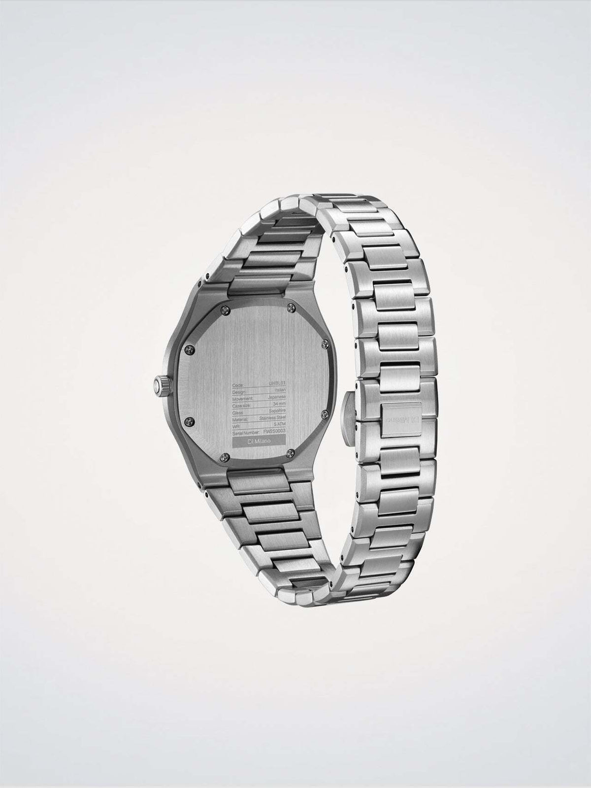 D1 Milano Silver Mellow 34 mm Silver UHBL01