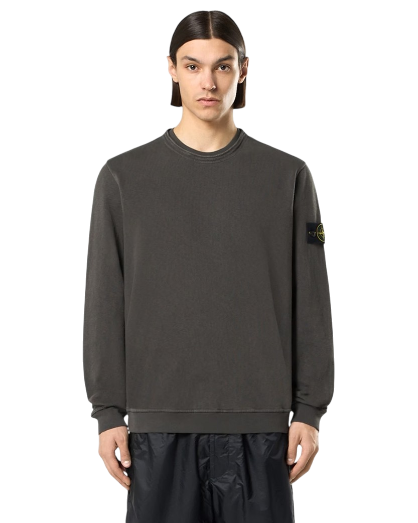 Stone Island 6100034 MALFILE FLEECE 'OLD' EFFECT Sweatshirt Charcoal Grey