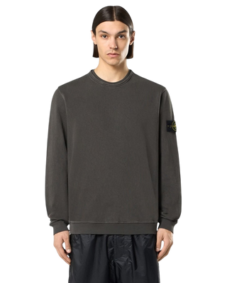 Stone Island 6100034 MALFILE FLEECE 'OLD' EFFECT Sweatshirt Charcoal Grey