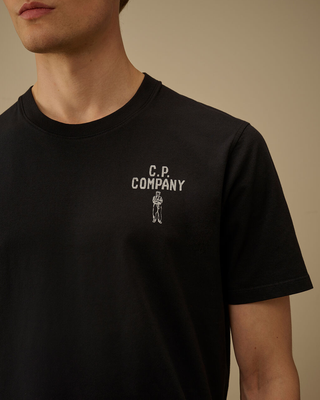 C.P. Company 30/1 Jersey Short Sleeve British Sailor T-Shirt Total Eclipse Blue 20CMTS174A110579W