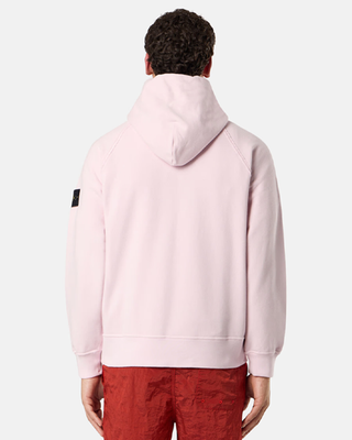 Stone Island 6100023 BRUSHED ORGANIC COTTON FLEECE Oversized Hoodie Pink