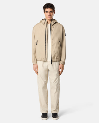 Stone Island 4100079 SUPIMA Cotton Canvas Hooded Jacket Beige